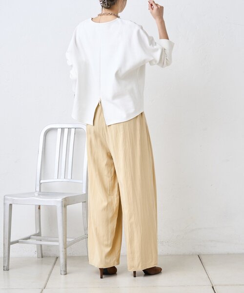 Jena espace merveilleux（ジェナ　エスパスメルヴェイユ）の「マルチタックワイドパンツ（その他パンツ・レディース・チャコールグレー/アイボリー/イエロー・FREE）」の18枚目の写真