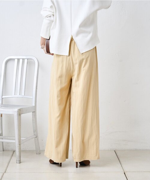 Jena espace merveilleux（ジェナ　エスパスメルヴェイユ）の「マルチタックワイドパンツ（その他パンツ・レディース・チャコールグレー/アイボリー/イエロー・FREE）」の19枚目の写真