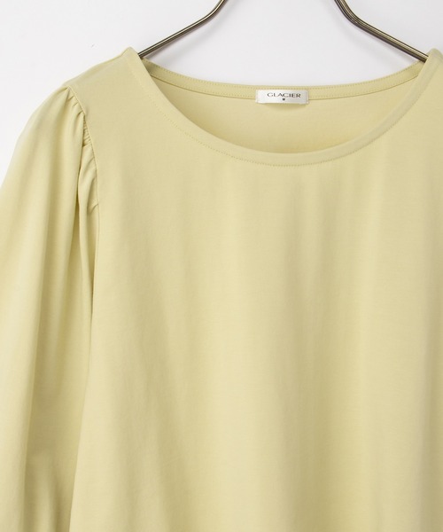 Honeys(ハニーズ)の「【ハニさら・接触冷感・UVカット】ボリューム6分袖トップス(Tシャツ/カットソー・レディース・ホワイト×ブラック/ブラック/イエロー/オレンジ/ホワイト・3L/L/LL/M/S)」の9枚目の写真