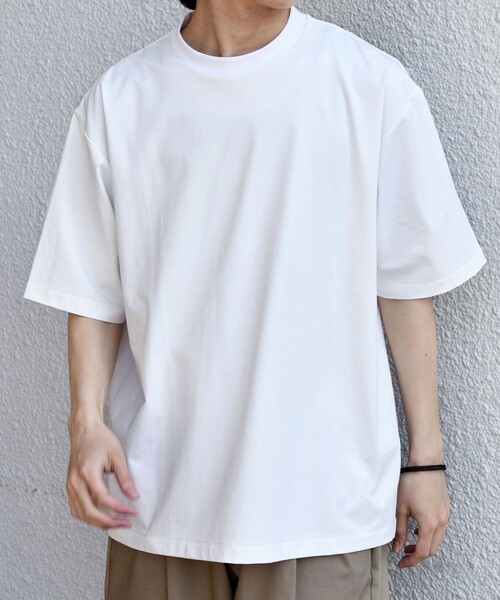 SHIPS any(シップス エニィ)の「SHIPS any:〈遮熱〉SOLAMENT(R) クルーネック リラックス Tシャツ◇(Tシャツ/カットソー・メンズ・チャコールグレー/ブラック/ホワイト・X-LARGE/LARGE/MEDIUM)」の3枚目の写真