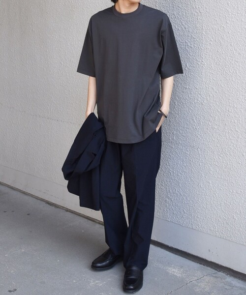 SHIPS any(シップス エニィ)の「SHIPS any:〈遮熱〉SOLAMENT(R) クルーネック リラックス Tシャツ◇(Tシャツ/カットソー・メンズ・チャコールグレー/ブラック/ホワイト・X-LARGE/LARGE/MEDIUM)」の4枚目の写真