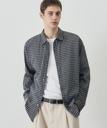 テオグリッドチェックシャツ[NAVY]
