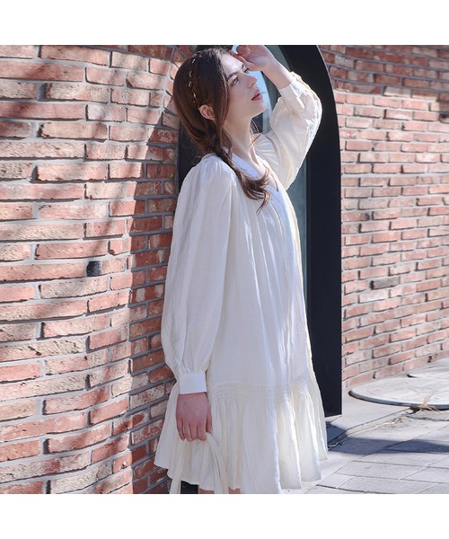 SLOWLOLLI(スローローリ)の「May frill ethnic dress_2 Colors(ワンピース・レディース・ブラック/アイボリー・FREE/2)」の2枚目の写真