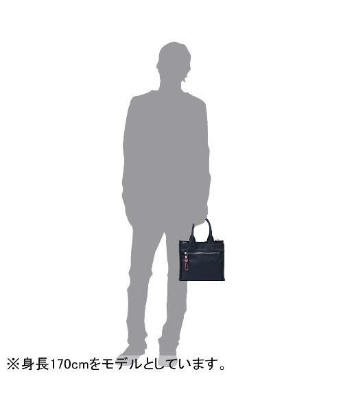 MANIUNO(マニウノ)の「MANIUNO(マニウノ) ECCO LEATHER スクエアミニトート(S)(トートバッグ・メンズ・ブラック・FREE)」の16枚目の写真