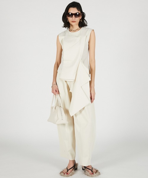 PRANK PROJECT(プランクプロジェクト)の「【2026Summer Pre-Order】ドレッシートップス / Architect Sleeveless Top(シャツ/ブラウス・レディース・ベージュ/ホワイト・FREE)」の5枚目の写真