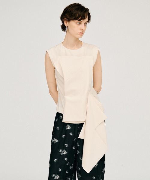 PRANK PROJECT(プランクプロジェクト)の「【2026Summer Pre-Order】ドレッシートップス / Architect Sleeveless Top(シャツ/ブラウス・レディース・ベージュ/ホワイト・FREE)」の6枚目の写真