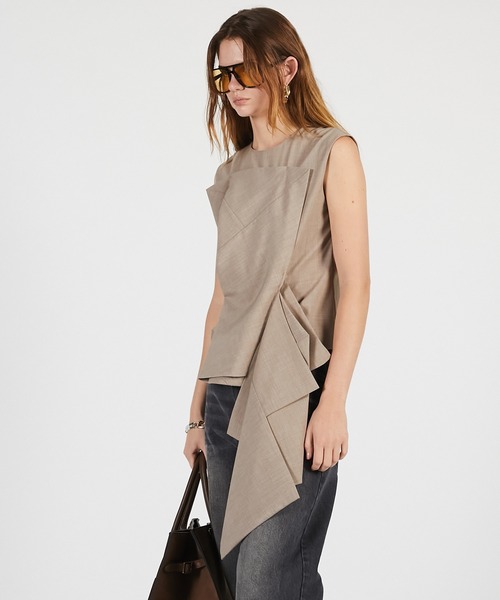 PRANK PROJECT(プランクプロジェクト)の「【2026Summer Pre-Order】ドレッシートップス / Architect Sleeveless Top(シャツ/ブラウス・レディース・ベージュ/ホワイト・FREE)」の11枚目の写真