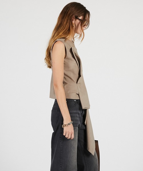 PRANK PROJECT(プランクプロジェクト)の「【2026Summer Pre-Order】ドレッシートップス / Architect Sleeveless Top(シャツ/ブラウス・レディース・ベージュ/ホワイト・FREE)」の12枚目の写真