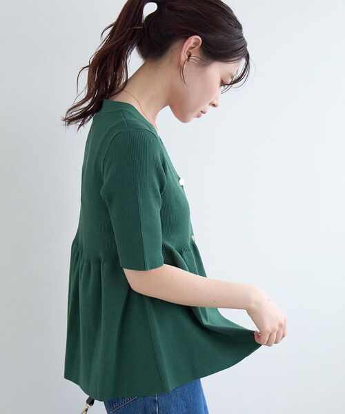 le.coeur blanc（ルクールブラン）の「TORRAZZO DONNA別注フレアラインリブニット（ニット/セーター・レディース・アイボリー/グリーン・38）」の17枚目の写真