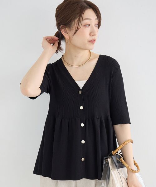 le.coeur blanc（ルクールブラン）の「TORRAZZO DONNA別注フレアラインリブニット（ニット/セーター・レディース・アイボリー/グリーン/ブラック・38）」の7枚目の写真