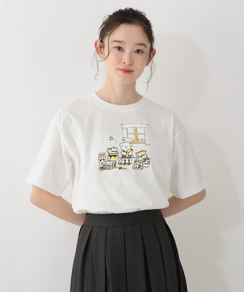 Afternoon Tea(アフタヌーンティー)の「Tシャツ/ベイキング/YEYE(Tシャツ/カットソー・レディース・オフホワイト/ライトイエロー・MEDIUM)」の1枚目の写真