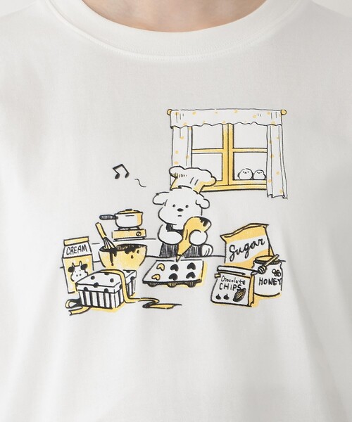 Afternoon Tea(アフタヌーンティー)の「Tシャツ/ベイキング/YEYE(Tシャツ/カットソー・レディース・オフホワイト/ライトイエロー・MEDIUM)」の6枚目の写真