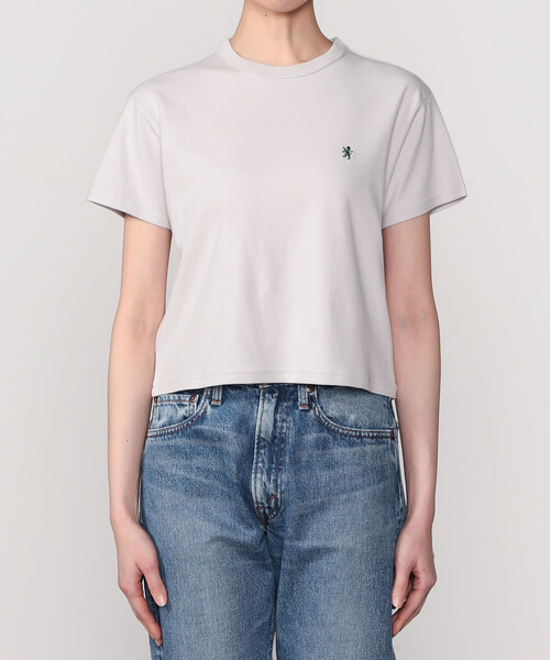 GYMPHLEX（ジムフレックス）の「Gymphlex | スムースコットン コンパクトTシャツ WOMEN（Tシャツ/カットソー・レディース・ライトグレー/チャコール/ライトグリーン・14）」の8枚目の写真