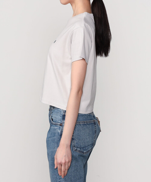GYMPHLEX（ジムフレックス）の「Gymphlex | スムースコットン コンパクトTシャツ WOMEN（Tシャツ/カットソー・レディース・ライトグレー/チャコール/ライトグリーン・14）」の9枚目の写真