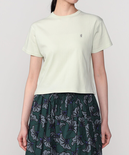 GYMPHLEX（ジムフレックス）の「Gymphlex | スムースコットン コンパクトTシャツ WOMEN（Tシャツ/カットソー・レディース・ライトグレー/チャコール/ライトグリーン・14）」の3枚目の写真