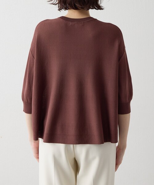 Drawing Numbers クルー裾ラウンドニット2024AW Drawing Numbers】クルーハーフスリーブ裾ラウンドニット（ニット