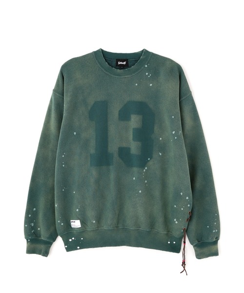 Schott（ショット）の「Schott/ショット/ASING CREW SWEAT “13”/エイジング クルー スウェット "13"（スウェット・メンズ・ブラック/ネイビー/ダークグリーン・M/L/XL/2XL）」の8枚目の写真