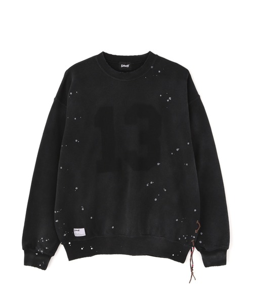 Schott（ショット）の「Schott/ショット/ASING CREW SWEAT “13”/エイジング クルー スウェット "13"（スウェット・メンズ・ブラック/ネイビー/ダークグリーン・M/L/XL/2XL）」の10枚目の写真
