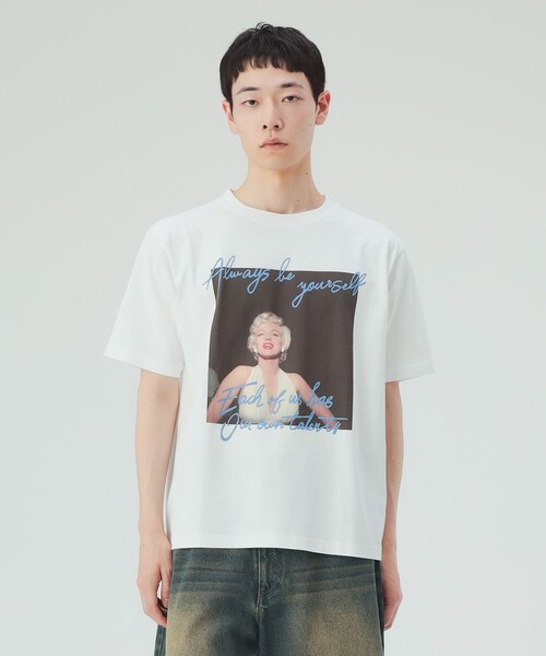 BEAMS HEART(ビームスハート)の「【6/18値下げ】マリリン・モンロー フォト メッセージ Tシャツ(ユニセックス)(Tシャツ/カットソー・メンズ・ホワイト系その他2/ホワイト・MEDIUM/SMALL/LARGE)」の3枚目の写真