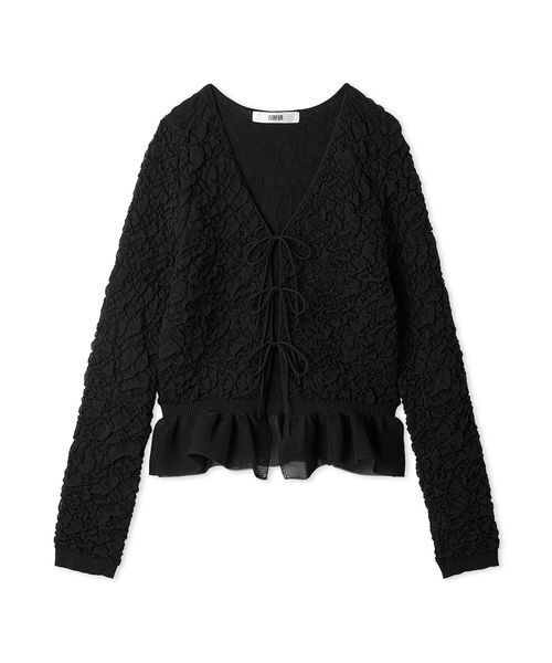 FURFUR(ファーファー)の「クリンクルシアーカーディガン(カーディガン/ボレロ・レディース・ピンク/ブラック/ミント・F)」の2枚目の写真
