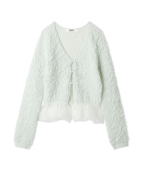 FURFUR(ファーファー)の「クリンクルシアーカーディガン(カーディガン/ボレロ・レディース・ピンク/ブラック/ミント・F)」の4枚目の写真