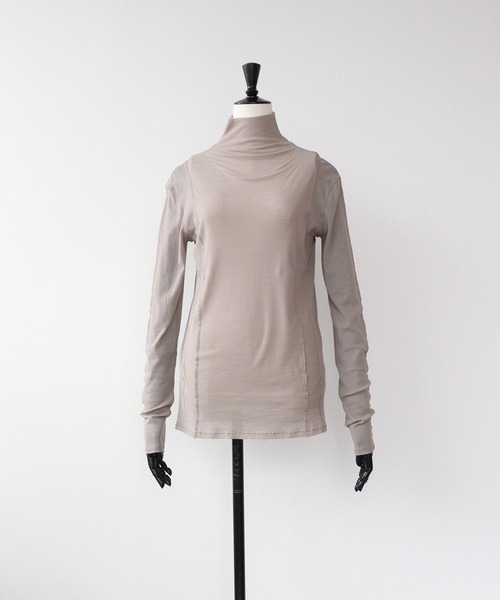 VERSEAU（ヴェルソー）の「カットオフシアーロンT（Tシャツ/カットソー・レディース・ブラック/グレー系その他/オフホワイト・FREE）」の4枚目の写真