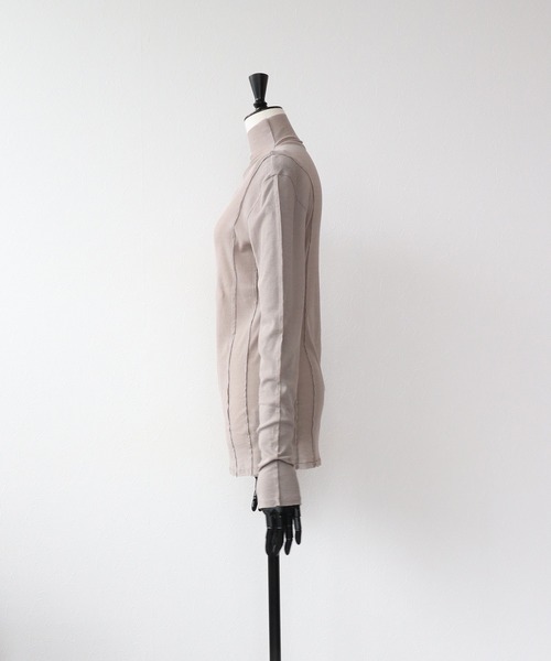 VERSEAU（ヴェルソー）の「カットオフシアーロンT（Tシャツ/カットソー・レディース・ブラック/グレー系その他/オフホワイト・FREE）」の5枚目の写真