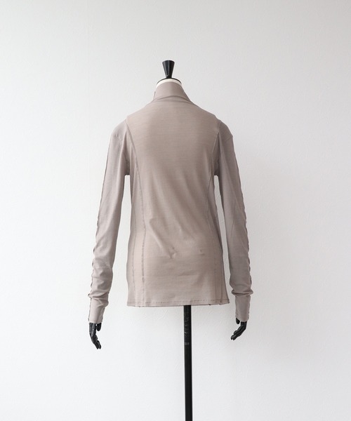 VERSEAU（ヴェルソー）の「カットオフシアーロンT（Tシャツ/カットソー・レディース・ブラック/グレー系その他/オフホワイト・FREE）」の6枚目の写真