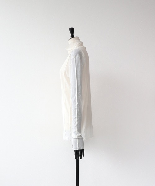 VERSEAU（ヴェルソー）の「カットオフシアーロンT（Tシャツ/カットソー・レディース・ブラック/グレー系その他/オフホワイト・FREE）」の9枚目の写真