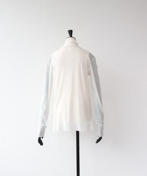 VERSEAU（ヴェルソー）の「カットオフシアーロンT（Tシャツ/カットソー・レディース・ブラック/グレー系その他/オフホワイト・FREE）」の10枚目の写真