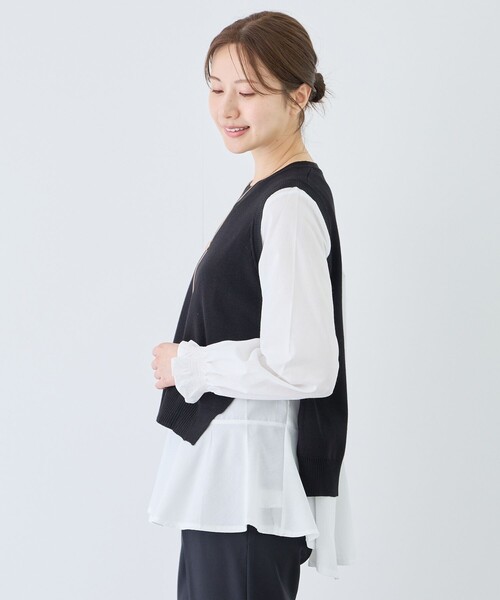 Jayro(ジャイロ)の「バックスリットニットベスト&ブラウス(その他トップス・レディース・ブラック/ネイビー/ブラック系その他/グレー/ブルー系その他・FREE)」の7枚目の写真