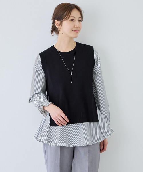 Jayro(ジャイロ)の「バックスリットニットベスト&ブラウス(その他トップス・レディース・ブラック/ネイビー/ブラック系その他/グレー/ブルー系その他・FREE)」の15枚目の写真