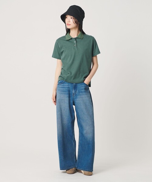 BEAUTY&YOUTH UNITED ARROWS（ビューティーアンドユースユナイテッドアローズ）の「コットンポリエステル ボーダー ポロシャツ（ポロシャツ・レディース・ブラウン/ロイヤルブルー/ケリーグリーン・FREE）」の3枚目の写真
