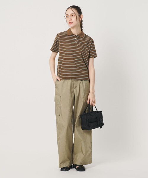 BEAUTY&YOUTH UNITED ARROWS（ビューティーアンドユースユナイテッドアローズ）の「コットンポリエステル ボーダー ポロシャツ（ポロシャツ・レディース・ブラウン/ロイヤルブルー/ケリーグリーン・FREE）」の6枚目の写真