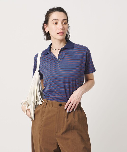 BEAUTY&YOUTH UNITED ARROWS（ビューティーアンドユースユナイテッドアローズ）の「コットンポリエステル ボーダー ポロシャツ（ポロシャツ・レディース・ブラウン/ロイヤルブルー/ケリーグリーン・FREE）」の12枚目の写真