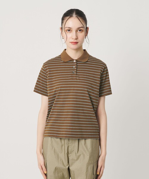 BEAUTY&YOUTH UNITED ARROWS（ビューティーアンドユースユナイテッドアローズ）の「コットンポリエステル ボーダー ポロシャツ（ポロシャツ・レディース・ブラウン/ロイヤルブルー/ケリーグリーン・FREE）」の14枚目の写真
