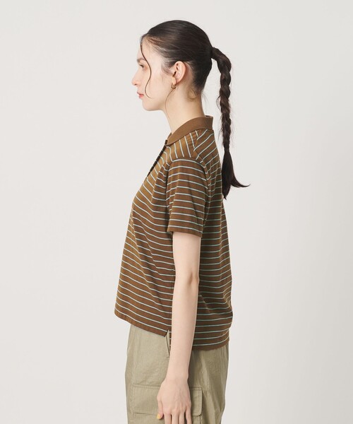 BEAUTY&YOUTH UNITED ARROWS（ビューティーアンドユースユナイテッドアローズ）の「コットンポリエステル ボーダー ポロシャツ（ポロシャツ・レディース・ブラウン/ロイヤルブルー/ケリーグリーン・FREE）」の15枚目の写真