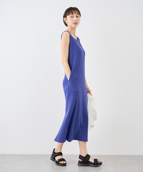 ROPE' PICNIC（ロペピクニック）の「テレコワンピース（ワンピース・レディース・ブラック/ブルー・FREE）」の6枚目の写真