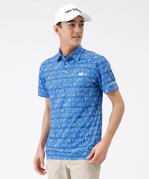 New Balance Golf(ニューバランスゴルフ)の「【new balance golf】グラデーションボーダーロゴ柄 半袖 カラーシャツ (MENS)(シャツ/ブラウス・メンズ・ブルー系その他/ブラック/ホワイト/グレー系その他・LARGE/XX-LARGE/MEDIUM/X-LARGE)」の4枚目の写真