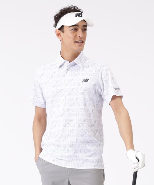 New Balance Golf(ニューバランスゴルフ)の「【new balance golf】グラデーションボーダーロゴ柄 半袖 カラーシャツ (MENS)(シャツ/ブラウス・メンズ・ブルー系その他/ブラック/ホワイト/グレー系その他・LARGE/XX-LARGE/MEDIUM/X-LARGE)」の2枚目の写真