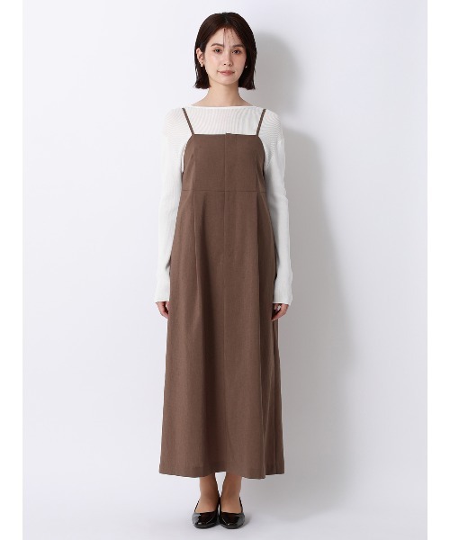 SUIT SQUARE(スーツスクエア)の「キャミワンピース/ウォッシャブル/UVカット/BREEZE COOL/無地/BIYORI UP(ワンピース・レディース・ベージュ/ブラウン・40/38)」の8枚目の写真
