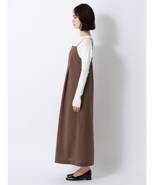 SUIT SQUARE(スーツスクエア)の「キャミワンピース/ウォッシャブル/UVカット/BREEZE COOL/無地/BIYORI UP(ワンピース・レディース・ベージュ/ブラウン・40/38)」の9枚目の写真