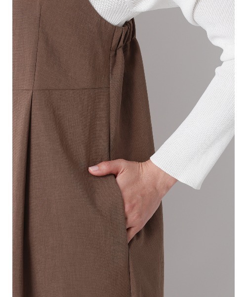 SUIT SQUARE(スーツスクエア)の「キャミワンピース/ウォッシャブル/UVカット/BREEZE COOL/無地/BIYORI UP(ワンピース・レディース・ベージュ/ブラウン・40/38)」の4枚目の写真