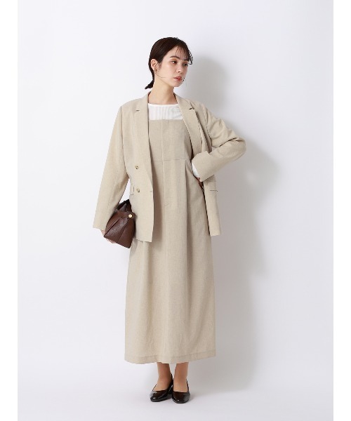 SUIT SQUARE(スーツスクエア)の「キャミワンピース/ウォッシャブル/UVカット/BREEZE COOL/無地/BIYORI UP(ワンピース・レディース・ベージュ/ブラウン・40/38)」の15枚目の写真