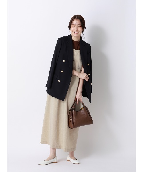 SUIT SQUARE(スーツスクエア)の「キャミワンピース/ウォッシャブル/UVカット/BREEZE COOL/無地/BIYORI UP(ワンピース・レディース・ベージュ/ブラウン・40/38)」の12枚目の写真