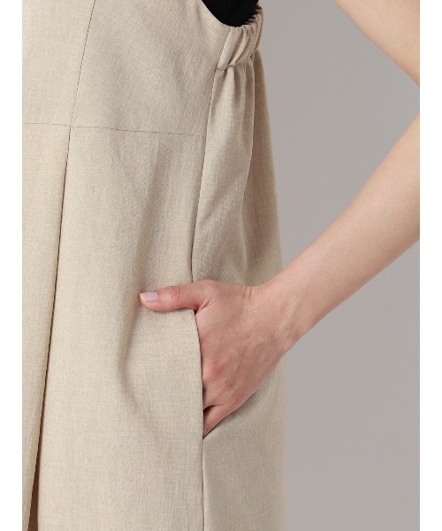 SUIT SQUARE(スーツスクエア)の「キャミワンピース/ウォッシャブル/UVカット/BREEZE COOL/無地/BIYORI UP(ワンピース・レディース・ベージュ/ブラウン・40/38)」の13枚目の写真