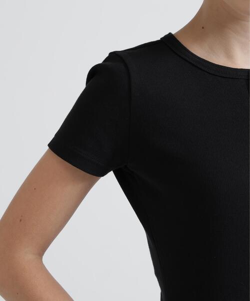 AVIREX(アヴィレックス)の「《DAILY/WOMAN》 S/S HENLEY NECK T-SHIRT(Tシャツ/カットソー・レディース・ブラック/ホワイト・M/S)」の9枚目の写真