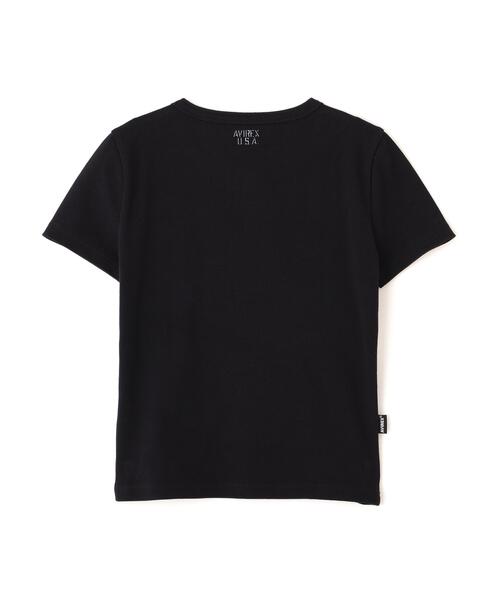 AVIREX(アヴィレックス)の「《DAILY/WOMAN》 S/S HENLEY NECK T-SHIRT(Tシャツ/カットソー・レディース・ブラック/ホワイト・M/S)」の15枚目の写真