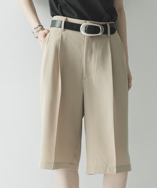 URBAN RESEARCH（アーバンリサーチ）の「『UR TECH DRYLUXE』ハーフパンツ（その他パンツ・レディース・ベージュ/ブラック・38/36）」の16枚目の写真