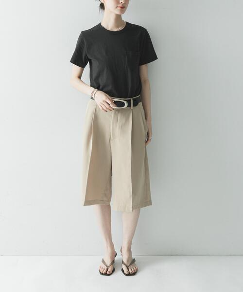 URBAN RESEARCH（アーバンリサーチ）の「『UR TECH DRYLUXE』ハーフパンツ（その他パンツ・レディース・ベージュ/ブラック・38/36）」の21枚目の写真